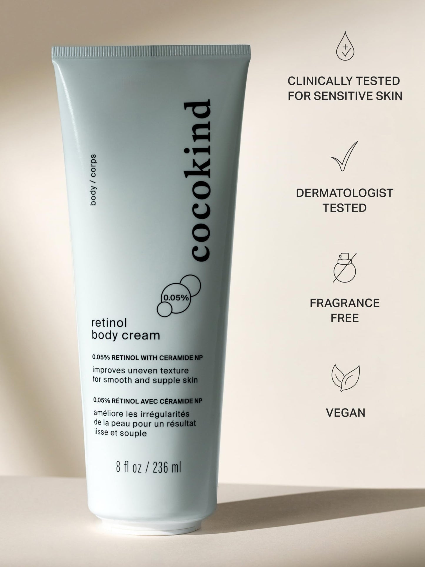 Cocokind Retinol Body Cream, Youthful Body Skin Treatment for all Skin Types, Fragrance Free, Cruelty Free, Vegan, 8 fl oz Beauty & Personal Care Cocokind