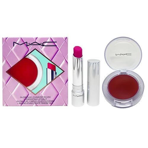 MAC M·A·C Cosmetics No Work All Glow Play Kit: Purple - Cushiony Blush + Tendertalk Lip Balm Beauty & Personal Care MAC