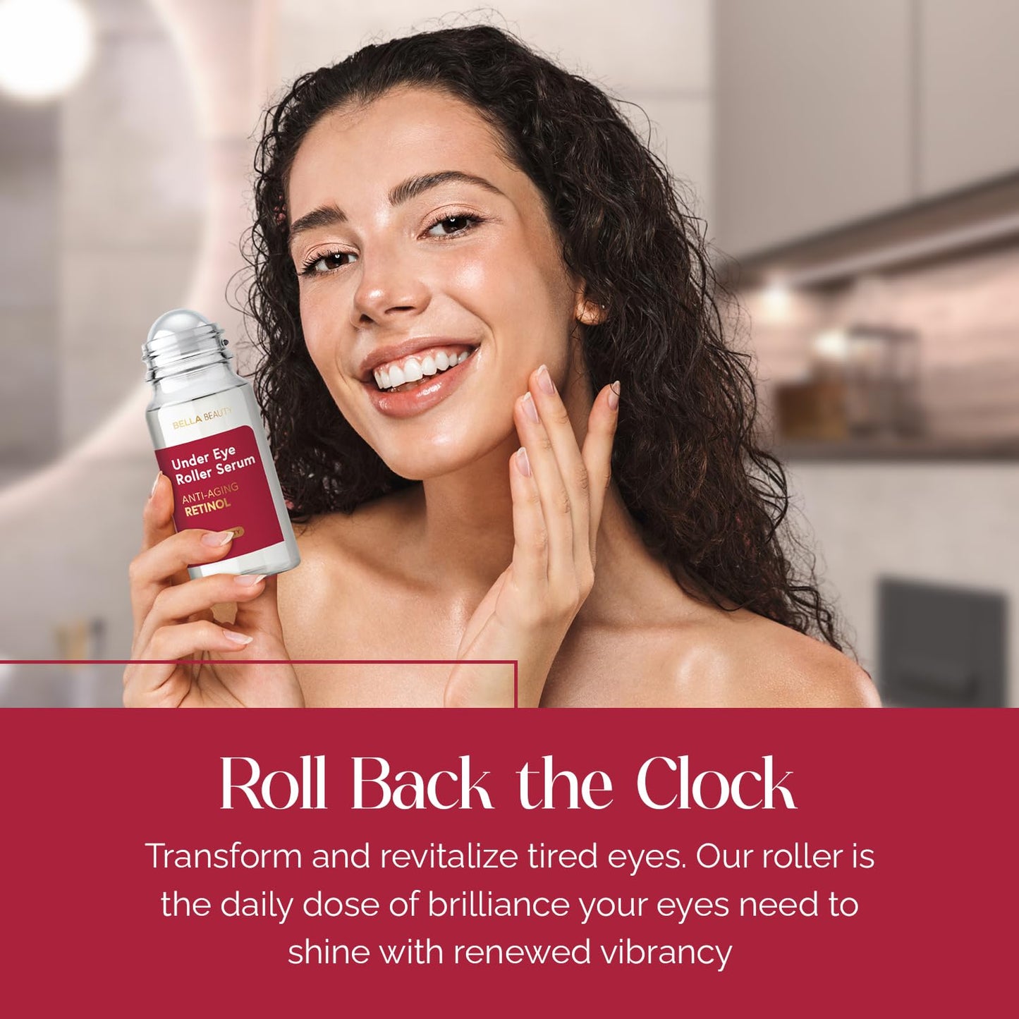 Bella Beauty Retinol Under Eye Serum - Firming & Smoothing Roller for Puffiness & Dark Circles - Dermatologist Tested, Anti-Aging Korean Skin Care Beauty & Personal Care Bella Beauty
