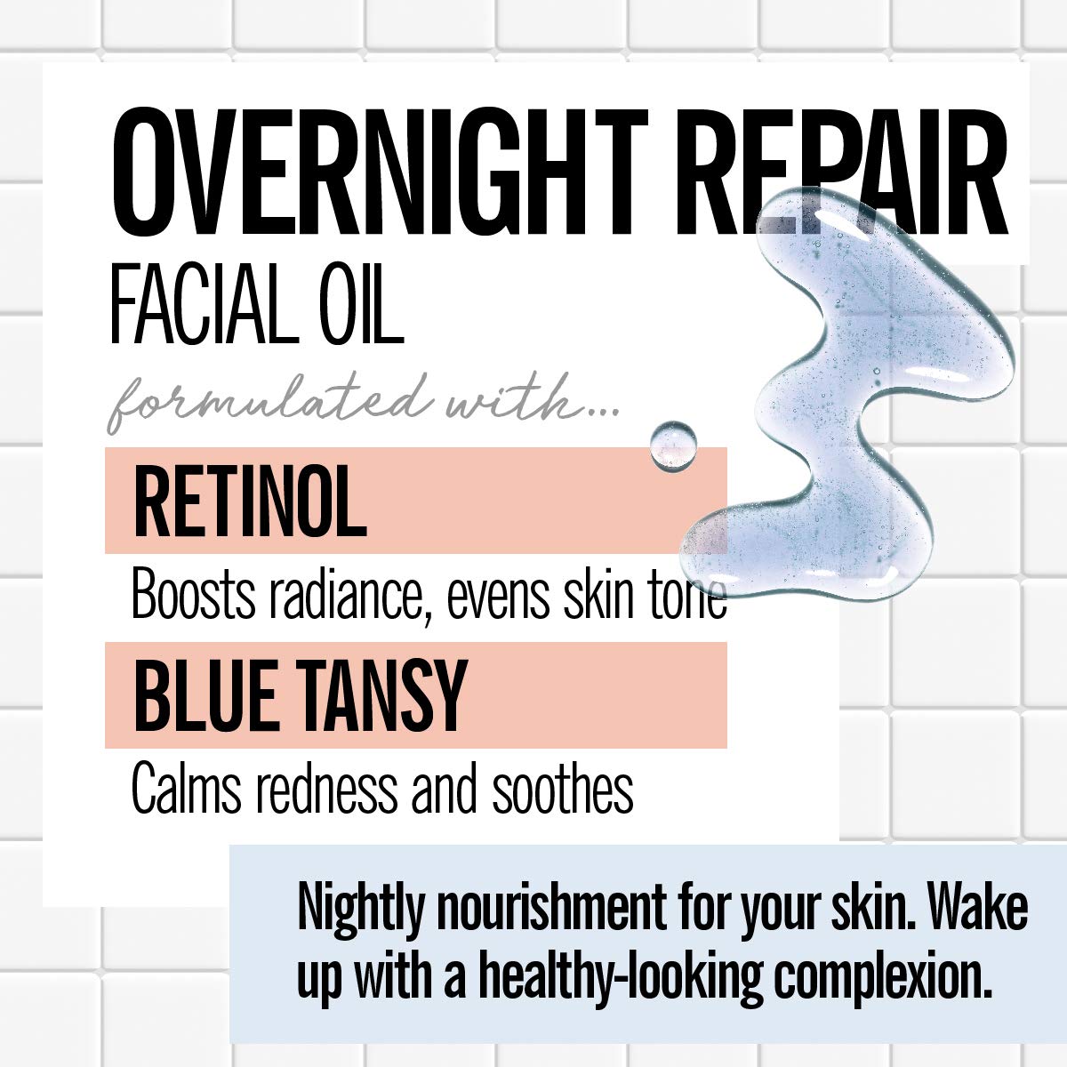 VALJEAN LABS Overnight Repair Facial Oil | Retinol and Blue Tansy | Helps to Even Skintone, Calm and Soothe Redness | Cruelty Free, Vegan, Made in USA Beauty & Personal Care VALJEAN LABS