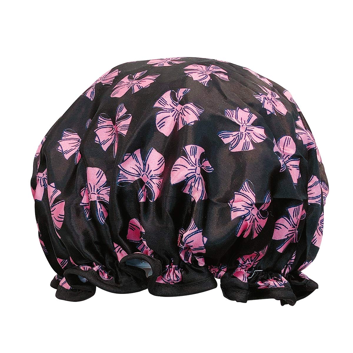allydrew Reusable Women's Waterproof Shower Caps for Long Hair, Pink Bows Beauty & Personal Care allydrew