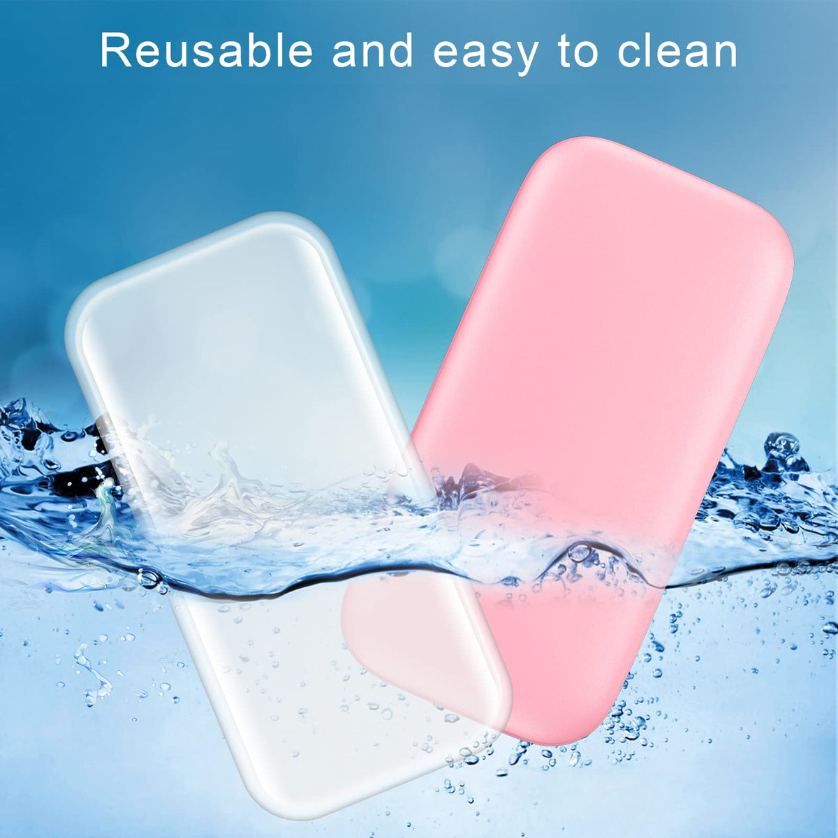 YEAJOIN 6PCS Silicone False Eyelash Holder Pads for Eyelash Extensions Loose Lash, Reusable Eyelash Extensions Tools, Transparent and Pink Beauty & Personal Care YEAJOIN