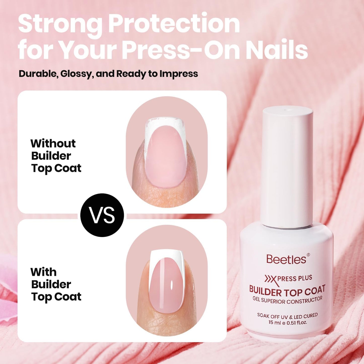 Beetles Short Square French Tip Press on Nails:Brown French Press ons Extra Short Gel Nail Tips Square 60 PCS 15 Sizes Pre-Shaped Reusable False Nails Beauty and Personal Care beetles Gel Polish