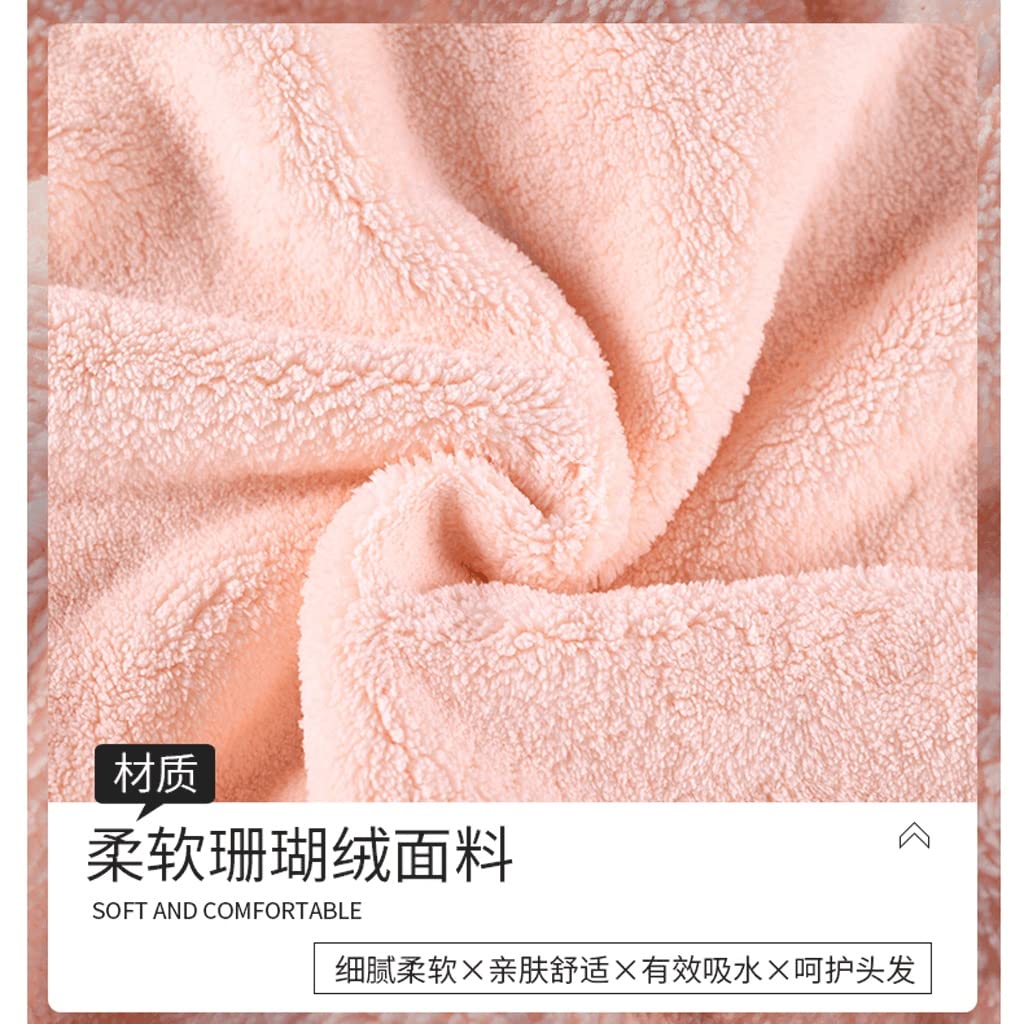 HIONJIN Cute Dry Hair Cap Women's Water-Absorbing Quick-Drying Shower Cap Thickened Wiping Hair Wrap Headscarf Beauty and Personal Care HIONJIN