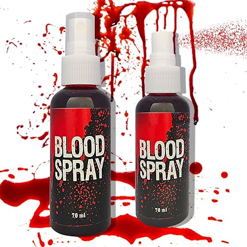 Fusang 2 PCS Fake Blood Spray,Halloween Fake Blood Washable Realistic Special Effects Zombie Vampire Costume Makeup & Dress Up,SFX Makeup Fake Liquid Beauty & Personal Care Fusang