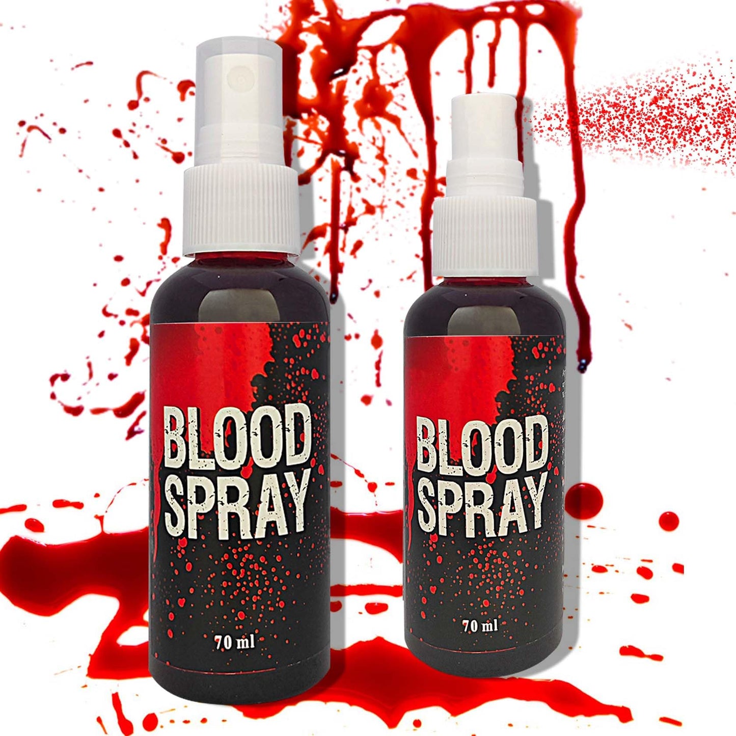 Fusang 2 PCS Fake Blood Spray,Halloween Fake Blood Washable Realistic Special Effects Zombie Vampire Costume Makeup & Dress Up,SFX Makeup Fake Liquid Beauty & Personal Care Fusang