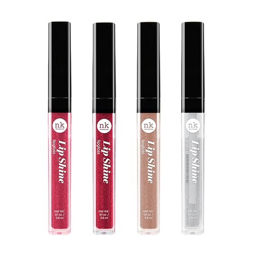 NICKA K NEW YORK Lip Shine, Cosmetics, vibrant colors, bright colors, shining lips, lip shine, long lasting, Multi Pack Colors (AMZ278) Beauty & Personal Care NICKA K NEW YORK