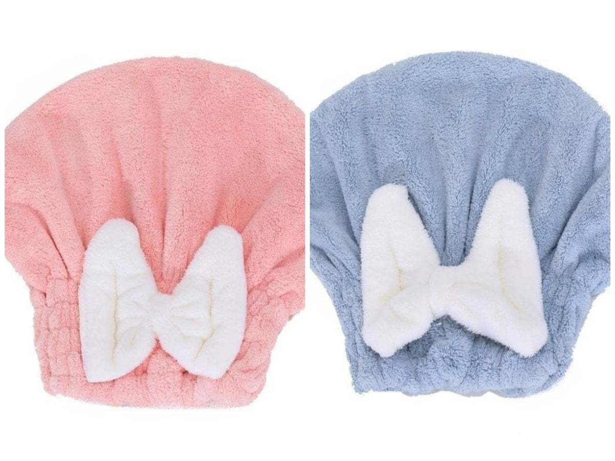 LUGEMA Super Absorbent Hair Towel Wrap for Wet Hair, Microfiber Hair Drying Caps Soft Absorbent Quick Drying Cap for Curly Thick Hair, Fast Drying
