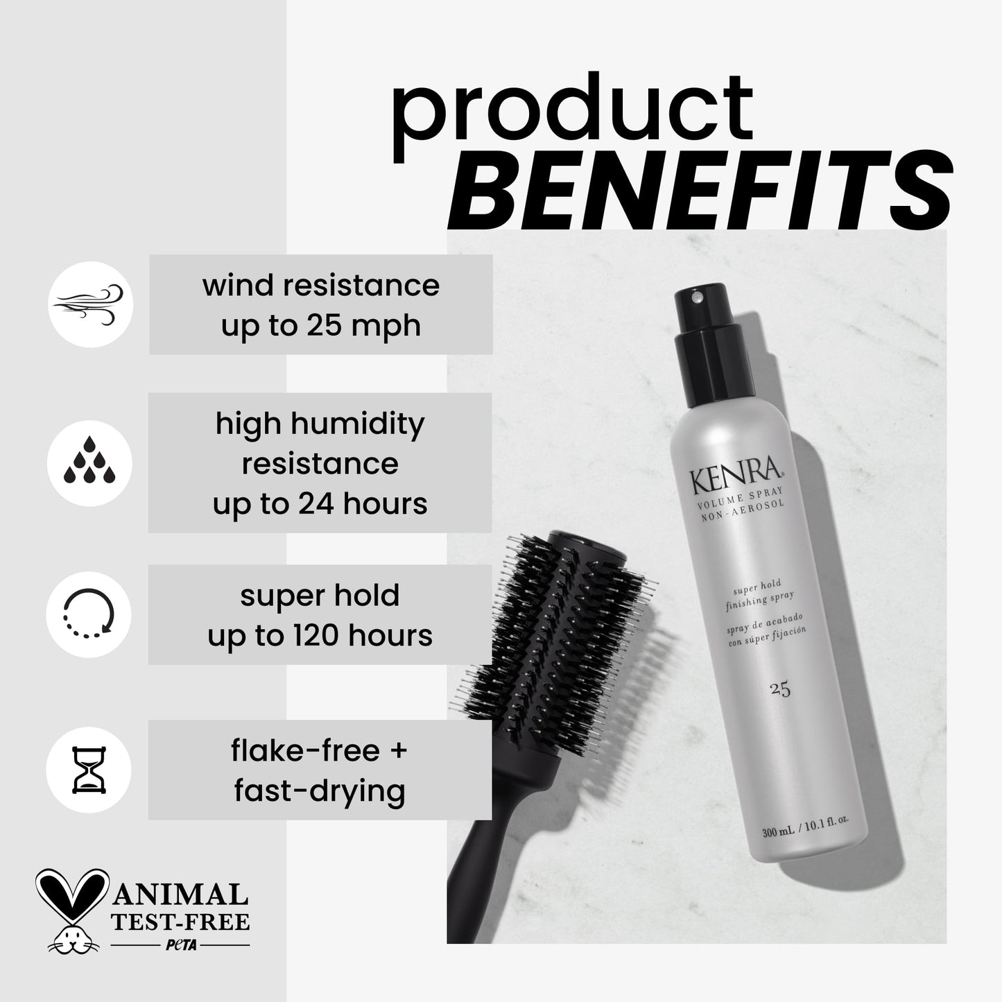 Kenra Professional Volume Spray Non Aerosol 25 | Super Hold Finishing Spray | High Humidity Resistance | Flake-Free and Fast-Drying | All Hair Types | Beauty & Personal Care Kenra