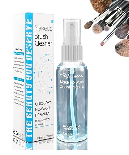 Felico Makeup Brush Cleaner for Cosmetic Brushes, No-washing Quick Drying Deep Cleaning Spray Ideal for Makeup Brushes Sponges for Women Girls 3.38 oz Beauty & Personal Care Felico