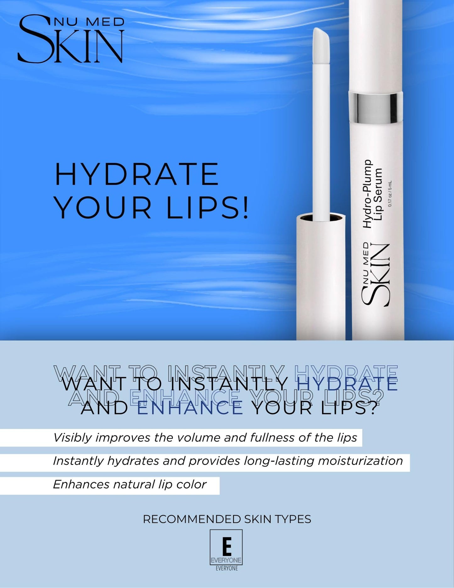 Nu Med Skin Lip Plumper - A Medical Grade Hydrating Plump Beauty and Personal Care Nu Med Skin