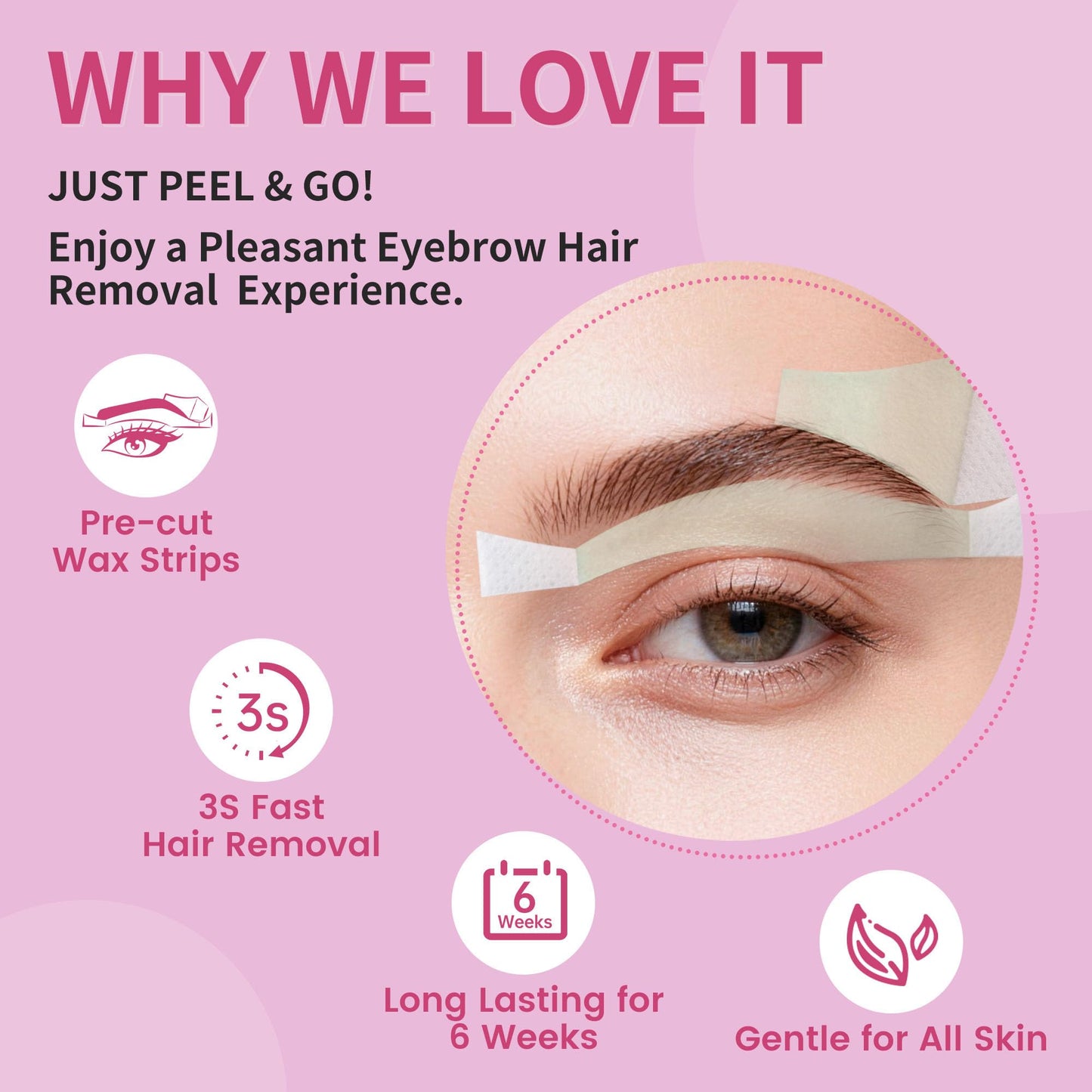 Beauty7 Eyebrow Wax Strips at Home for Women, Facial Hair Removal Waxing Strips for Face, Large Pack 56 Strips with 6 Calming Oil Wipes for All Skin Beauty and Personal Care Beauty7