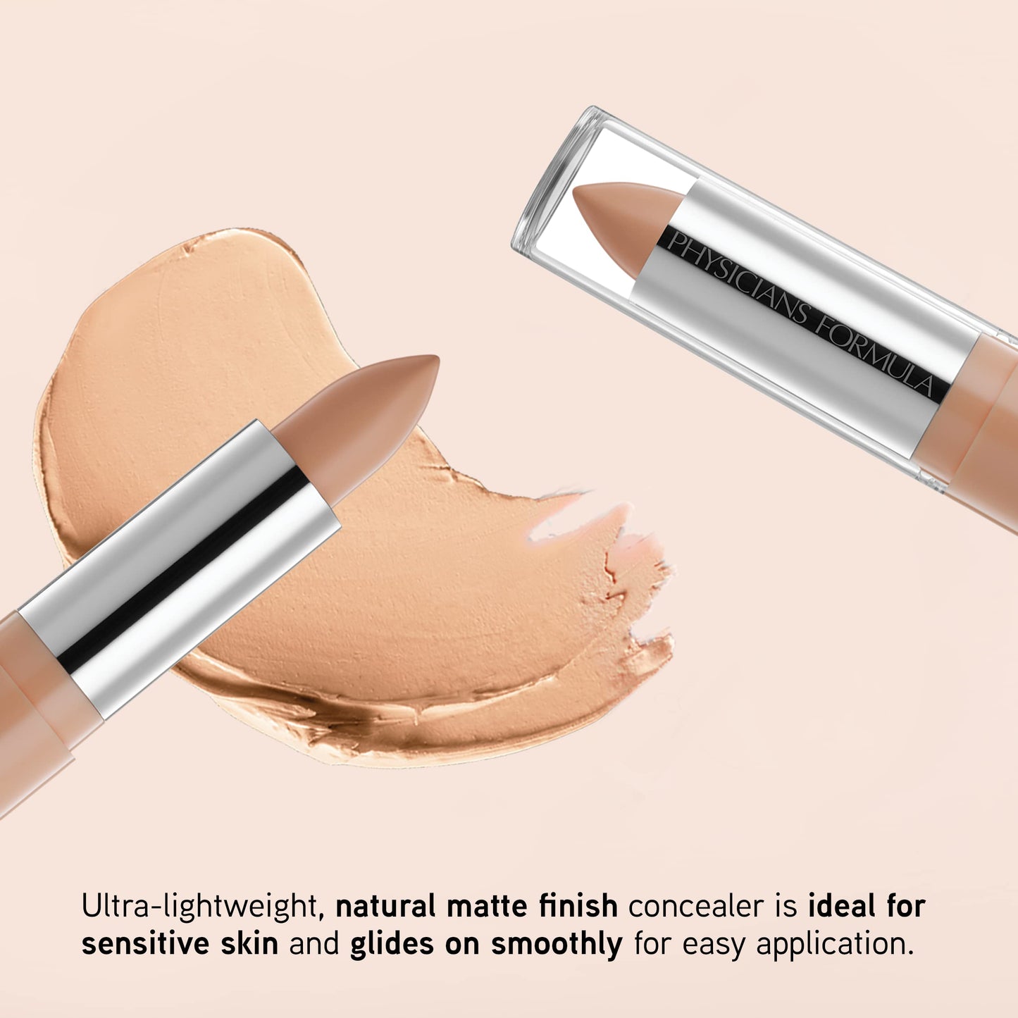 Physicians Formula Gentle Full Coverage Concealer, Light Cover Concealer Stick, Eyes, Face, Dermatologist Tested (Packaging May Vary) Beauty & Personal Care Physicians Formula