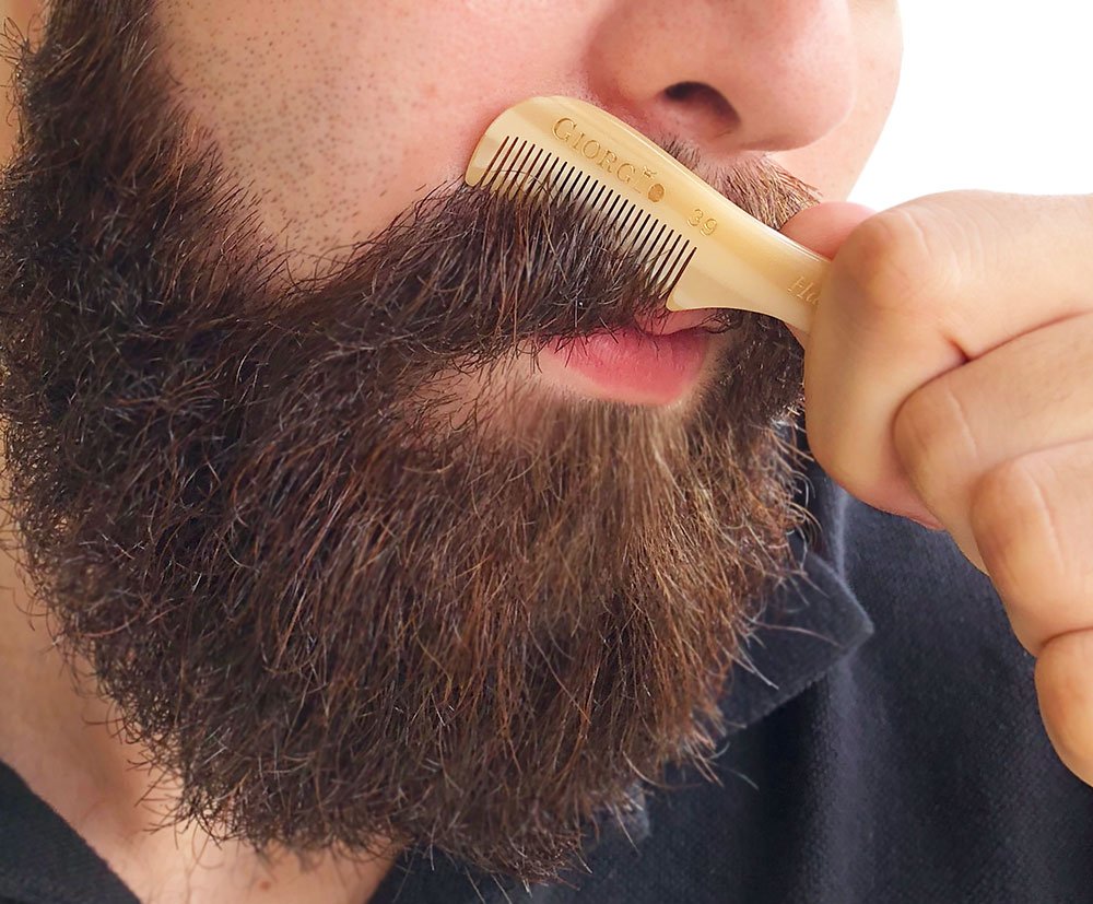 Giorgio G39 & G57 Extra Small 2.75 Inch Men's Fine Toothed Beard and Mustache Comb for Facial Hair Grooming and Styling. Wallet Pocket Comb Handmade Beauty and Personal Care GIORGIO