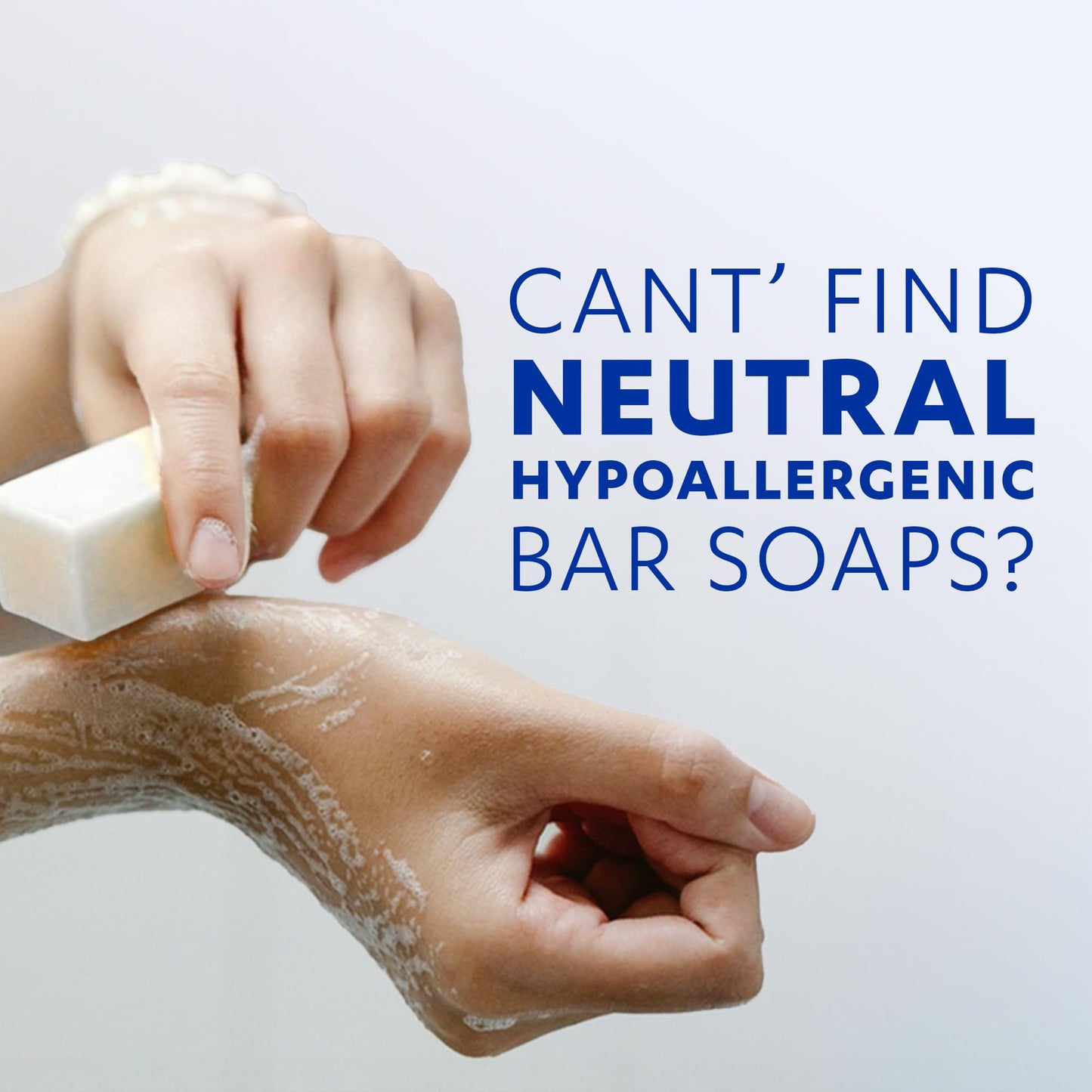 Grisi Neutral Hypoallergenic Bar Soap - Fragrance-Free & Dye-Free for Face & Body - Gentle Moisturizing Wash for Sensitive Skin - pH-Balanced Natural Beauty & Personal Care Grisi