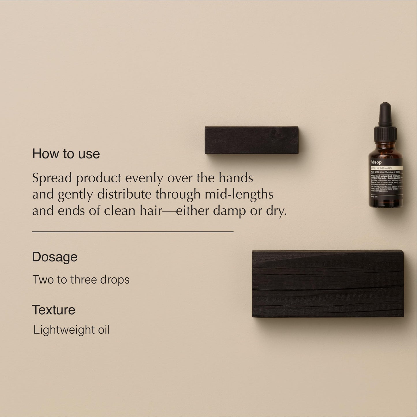 Aesop Shine Hair and Beard Oil - Moisture-Rich, Silicone-Free Oil for Full Beards and Hair - Softens Coarse Texture - No Greasy Buildup - Earthy Beauty and Personal Care Aesop