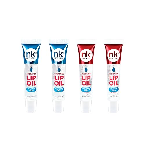 Nicka K Hydrating Lip Oil Nourishing Glass (GLOSS2PK-CHERRY2PK) Beauty & Personal Care NICKA K NEW YORK