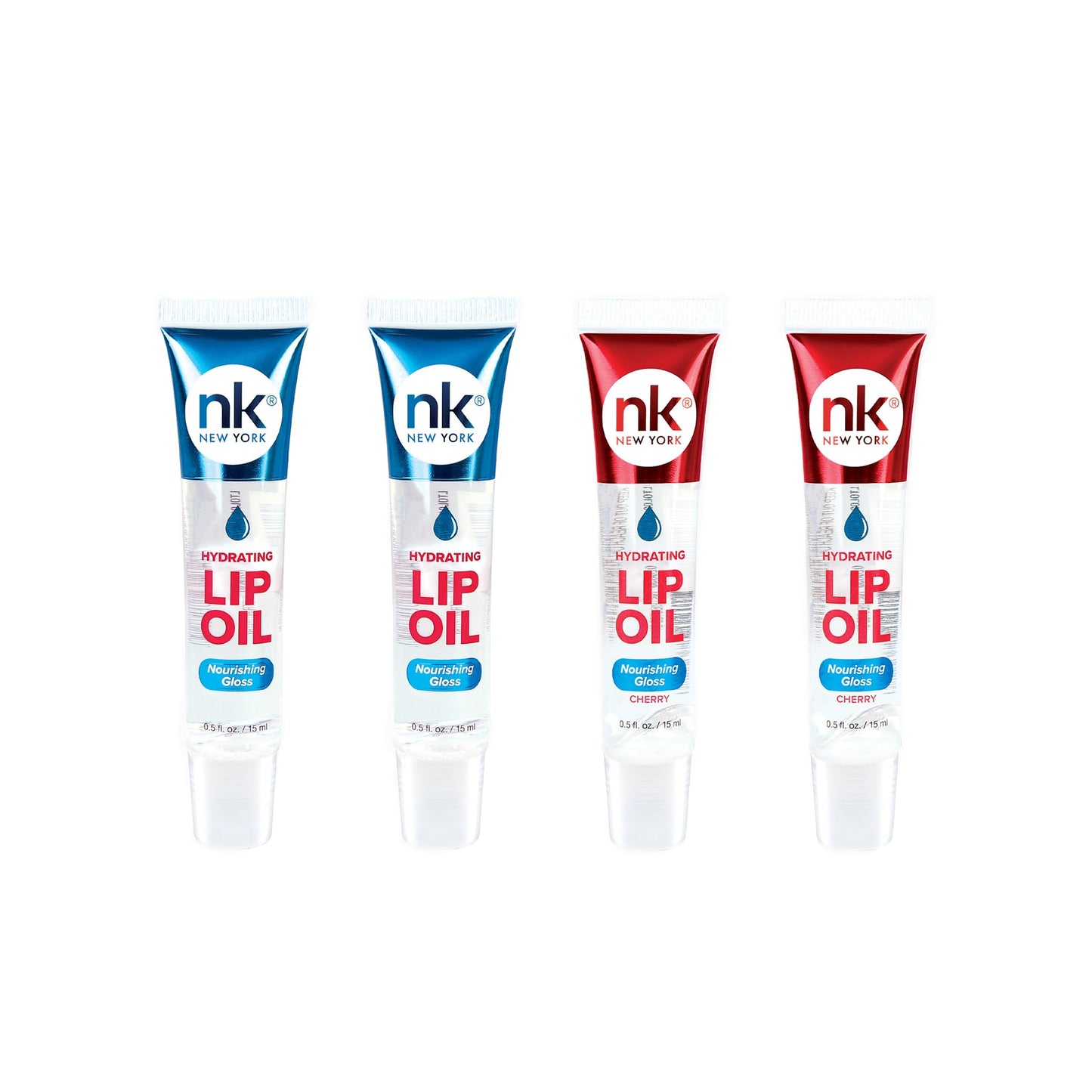 Nicka K Hydrating Lip Oil Nourishing Glass (GLOSS2PK-CHERRY2PK) Beauty & Personal Care NICKA K NEW YORK