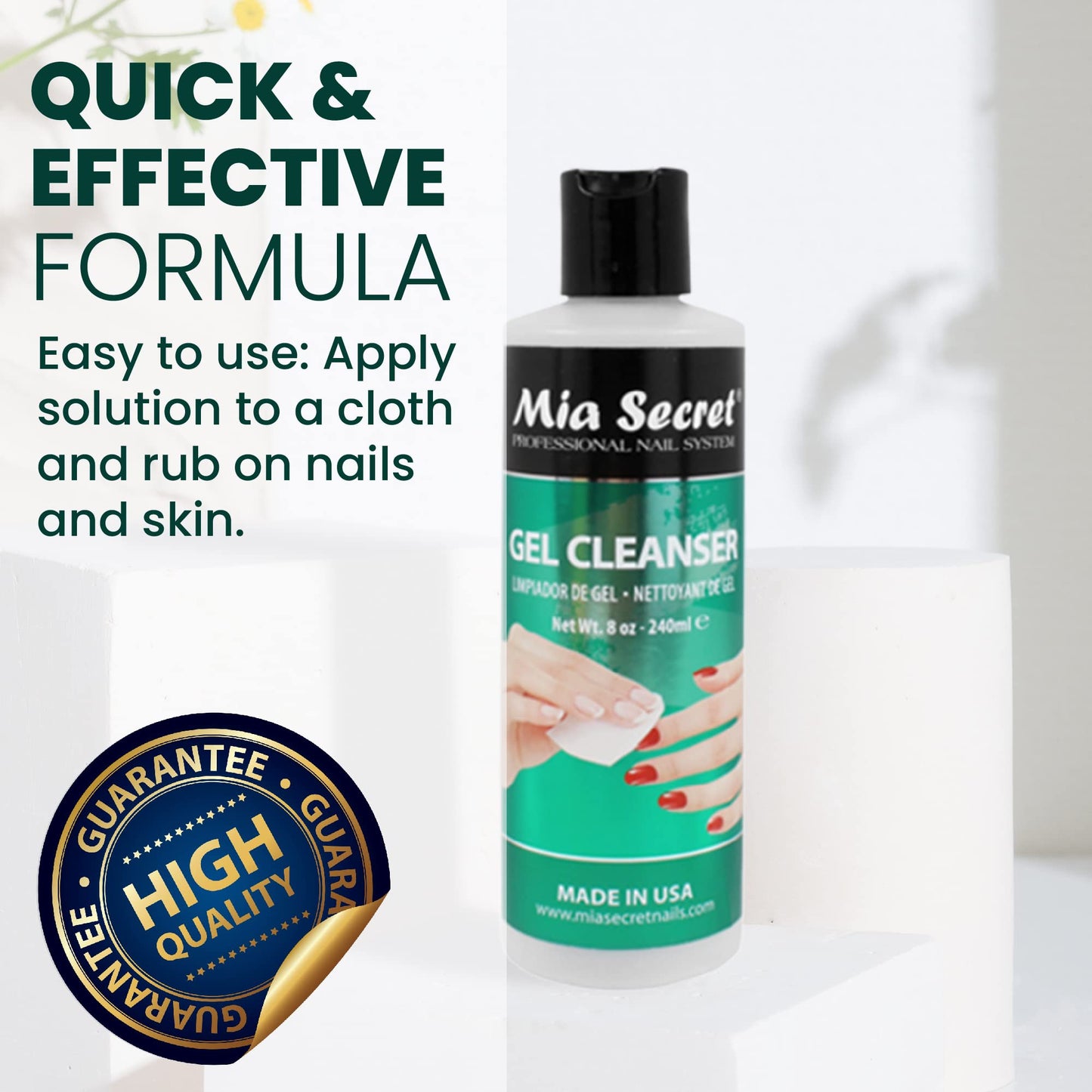 Mia Secret - Gel Cleanser multiple sizes UV Gelux and Gel Systems Cleanser (8 oz.) Beauty & Personal Care Mia Secret