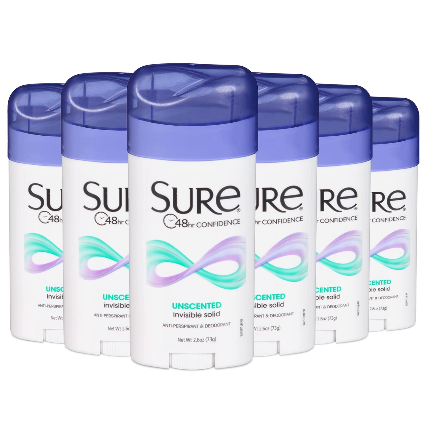SURE, Antiperspirant Deodorant, Solid, Unscented, 2.6 Ounce (Pack of 6) Beauty and Personal Care Sure