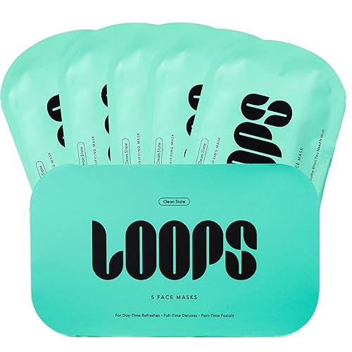 LOOPS CLEAN SLATE - Detoxifying Hydrogel Face Mask - Detoxify, Cleanse & Soothe - Deeply Purifying and Super Hydrating - Minimizes the Look of Pores Beauty & Personal Care LOOPS