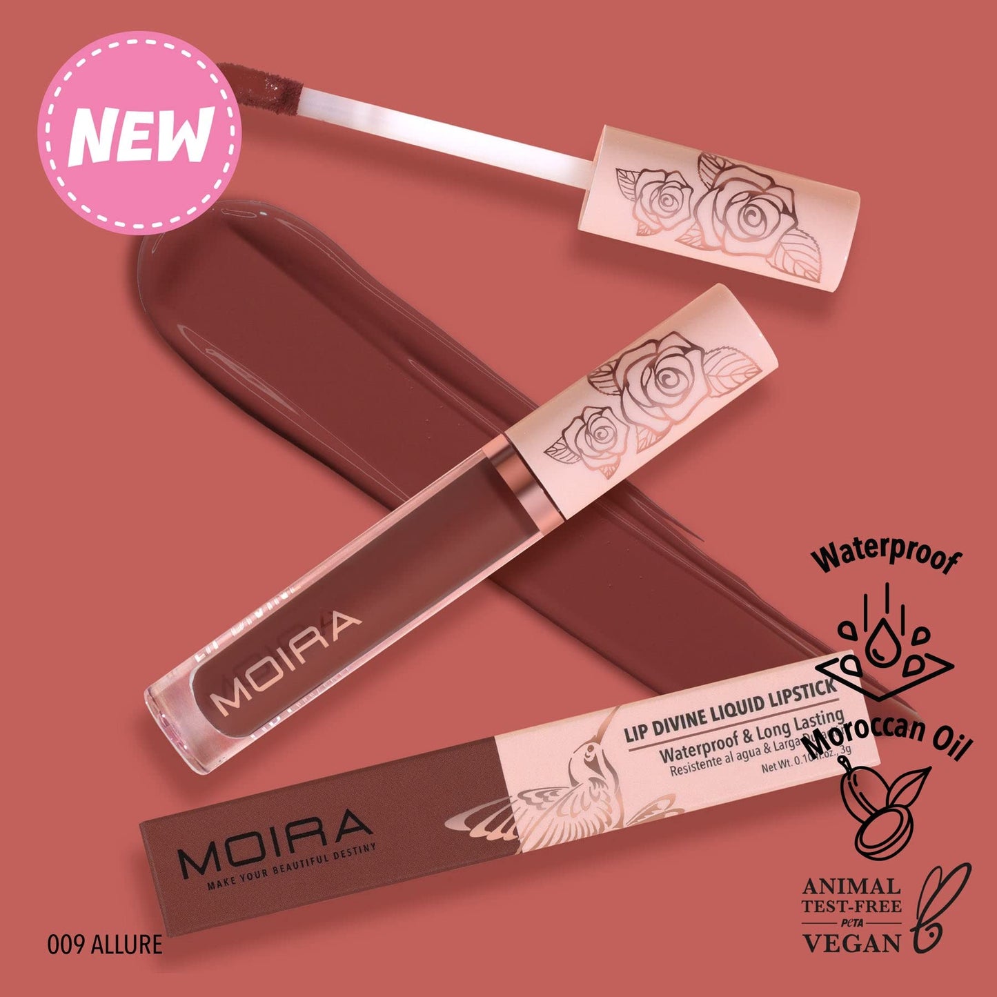 Moira Lip Divine Liquid Lipstick (009, Allure) Beauty & Personal Care Moira