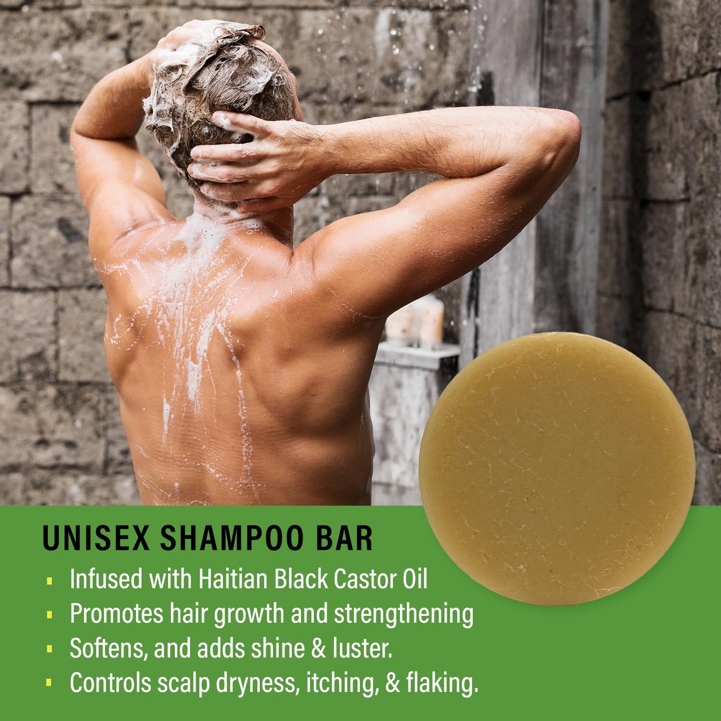 Doyley's Haitian Black Castor Oil Vegan Moisturizing Shampoo Bar 5oz and Mega Moisture Leave-In Conditioner Detangler 4oz Bundle | Hair Growth Beauty & Personal Care Doyley's Beauty Care