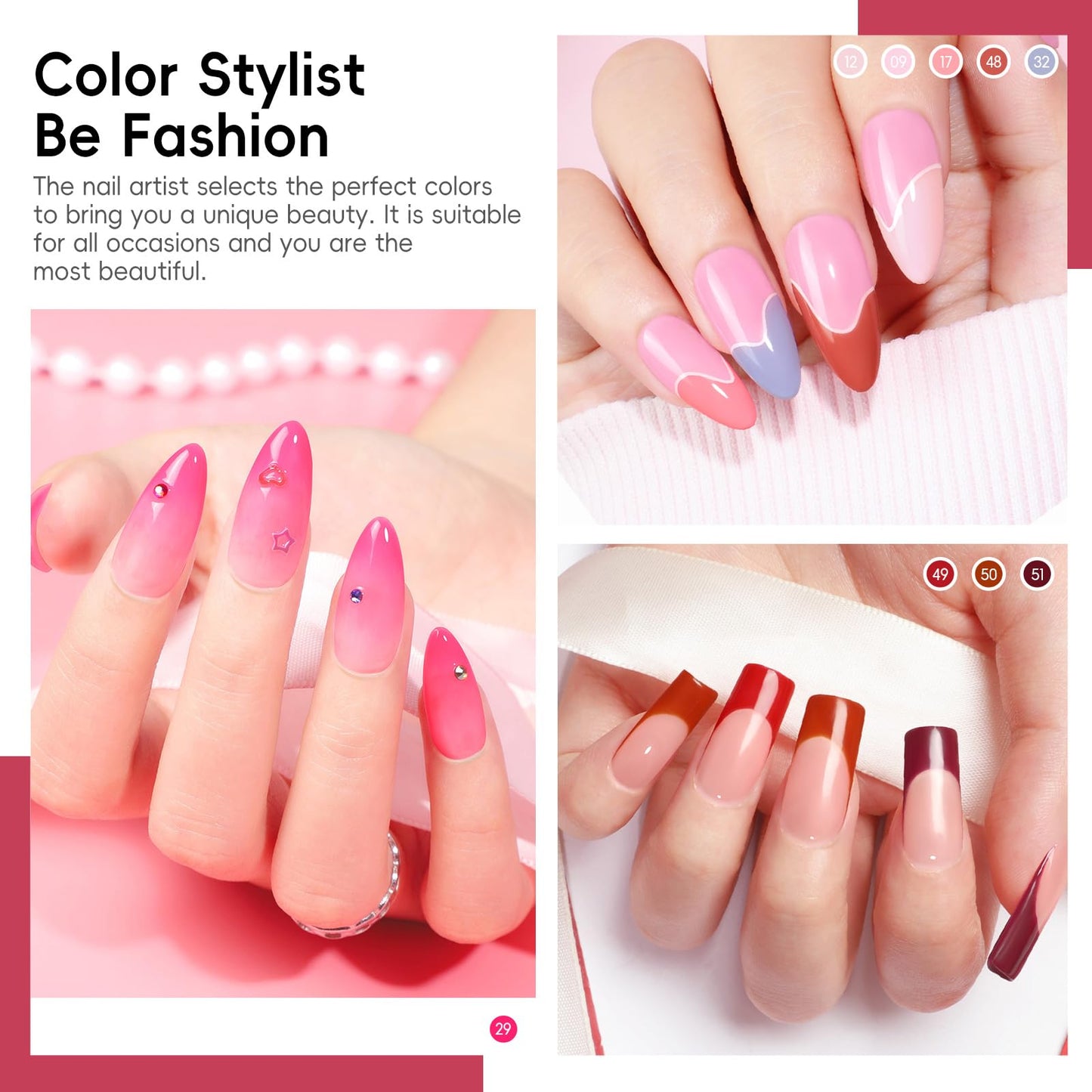 COSCELIA 25 Colors Jelly Gel Nail Polish Set, Nude Pink Green Blue Clear Shades Translucent Jelly Gel Polish Kit Soak Off U V Nail Polish for Salon Beauty and Personal Care COSCELIA