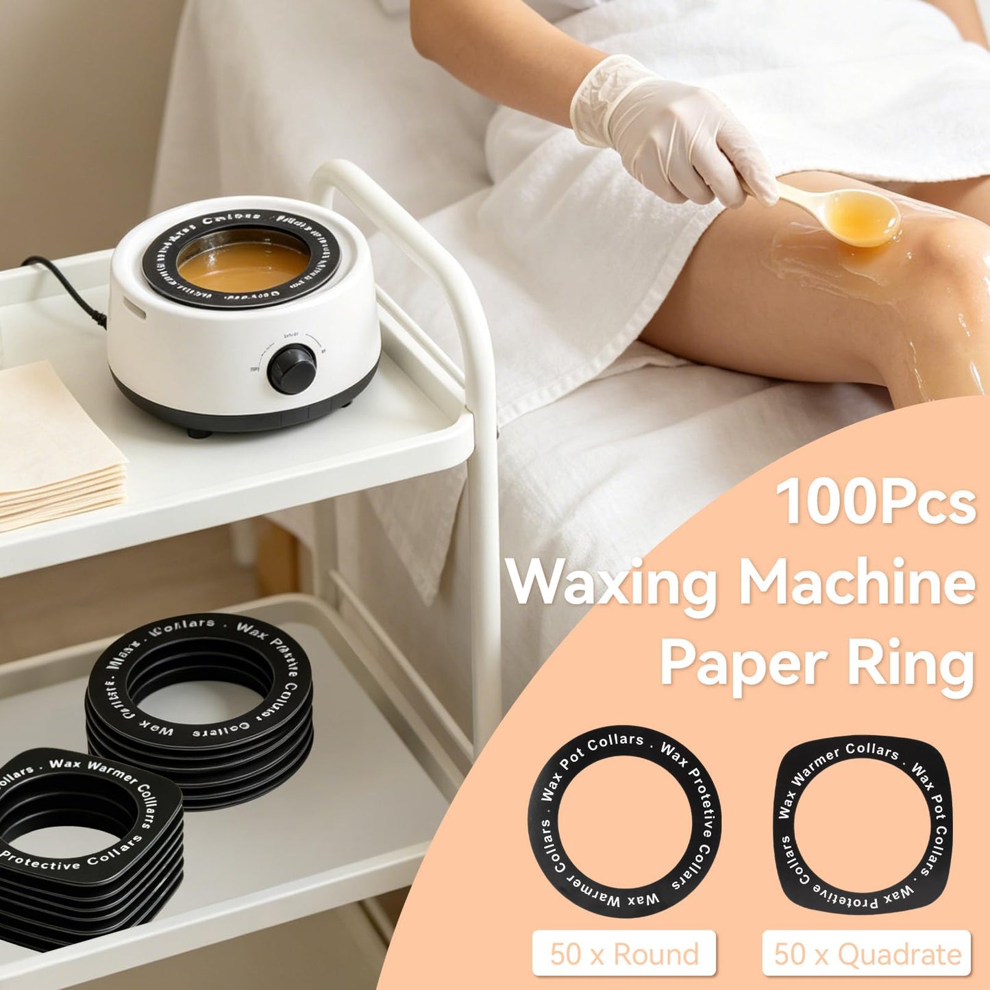 Wax Warmer Collars for Wax Pot, Universal Waxing Protection Rings Wax Pot Liner for Wax Heater Pot Warmer Waxing Machine Esthetician Professional Beauty and Personal Care Agatige
