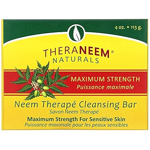 Maximum Strength Neem Oil Soap Organix South 4 oz Bar Soap Beauty & Personal Care TheraNeem Organix