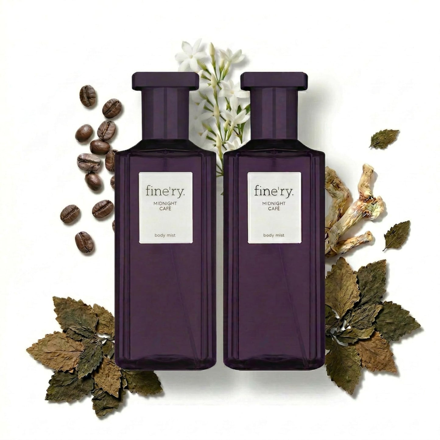 Fine'ry Midnight Café Hair + Body Fragrance Fine Mist Spray | Warm Smoky, Vanilla Scent with Crème De Café, Jasmine & Patchouli, Vegan & Cruelty-Free Beauty & Personal Care Fine'ry