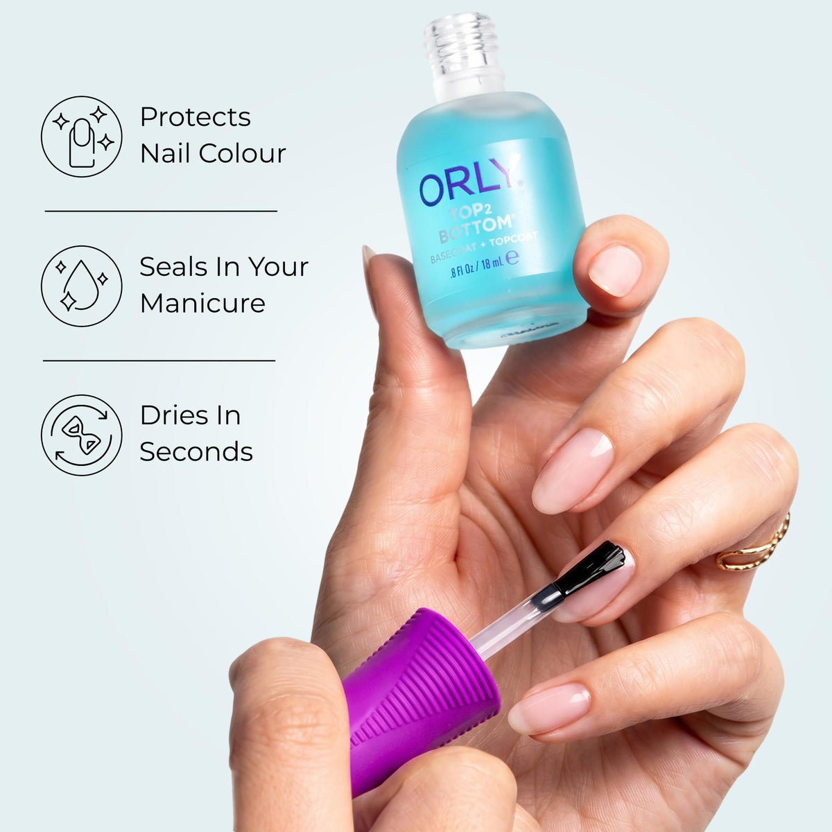 Orly Top 2 Bottom Two-in-one Base And Topcoat | Long Wearing Formula That Protects Your Natural Nail & Seals In Your Manicure | Adds A Radiant Glow