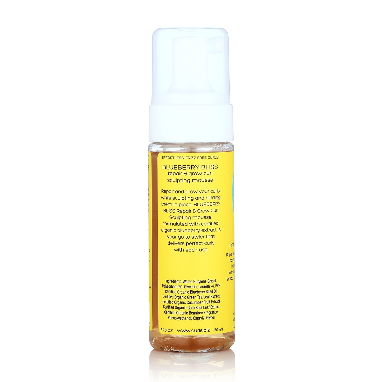 Curls Blueberry Bliss Sculpting Mousse - 5.75 oz, For Textured, Coily, and Curly Hair, Styling Hair Mousse Great for Twist Outs and Wash & Go's Beauty & Personal Care Curls