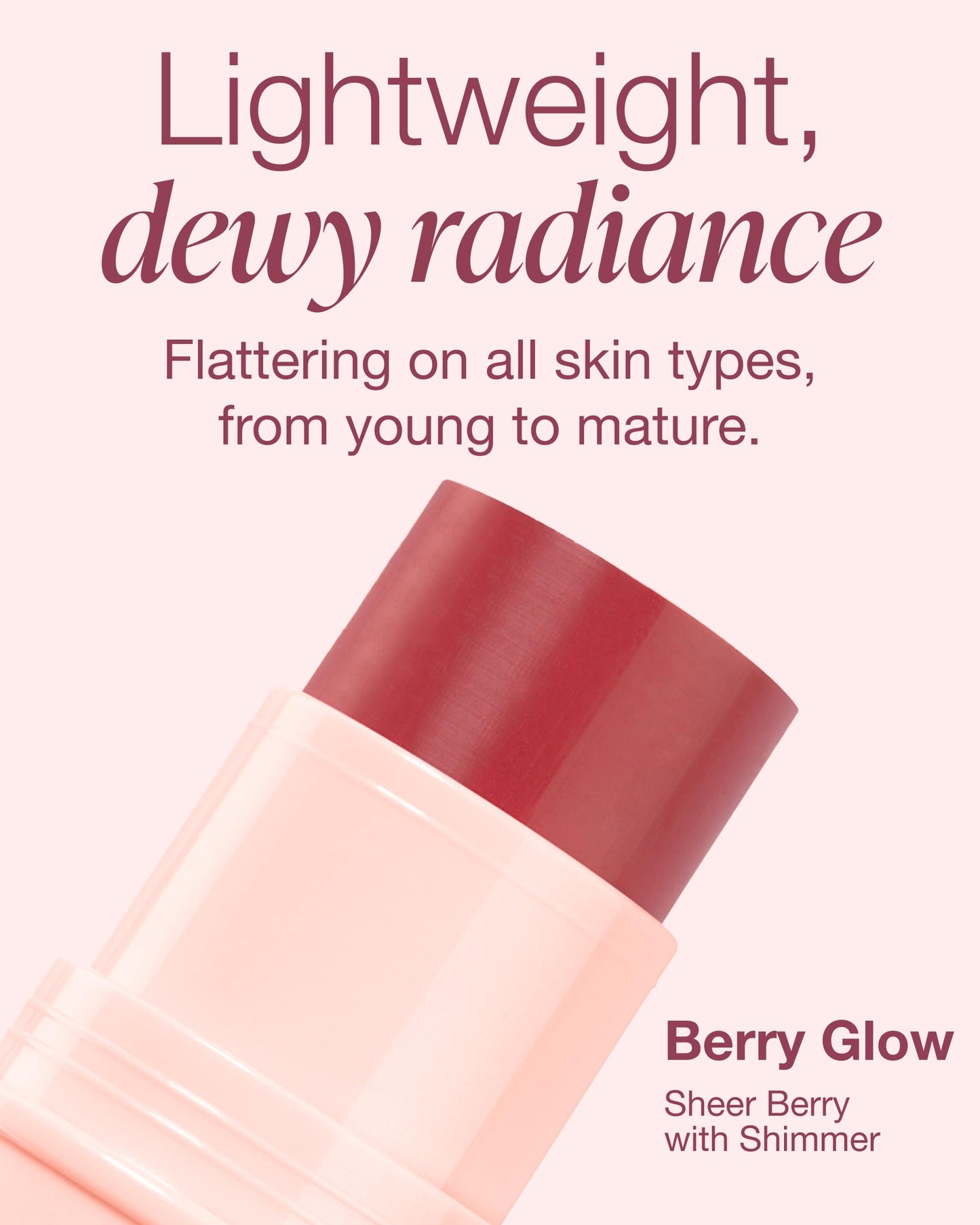 Mineral Fusion 3-in-1 Color Stick - Hydrating Tinted Cream Blush for Cheeks, Lip and Eye - Natural Multi Use Makeup (Berry Glow) Beauty & Personal Care Mineral Fusion