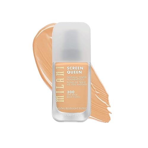 Milani Screen Queen Liquid Foundation Makeup - Cruelty Free Foundation With Digital Bluelight Filter Technology (Deep Beige) Beauty & Personal Care Milani