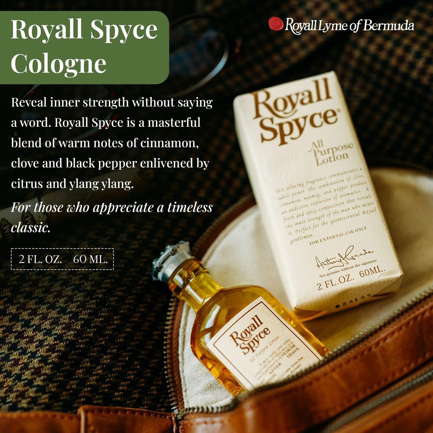 Royall Spyce Cologne, Classic Aftershave Scent for Men with Bay Rum, Royal Lyme Fine Perfume, Fragrance Gift, Masculine Grooming Spray, Timeless Men’s Beauty & Personal Care ROYALL LYME