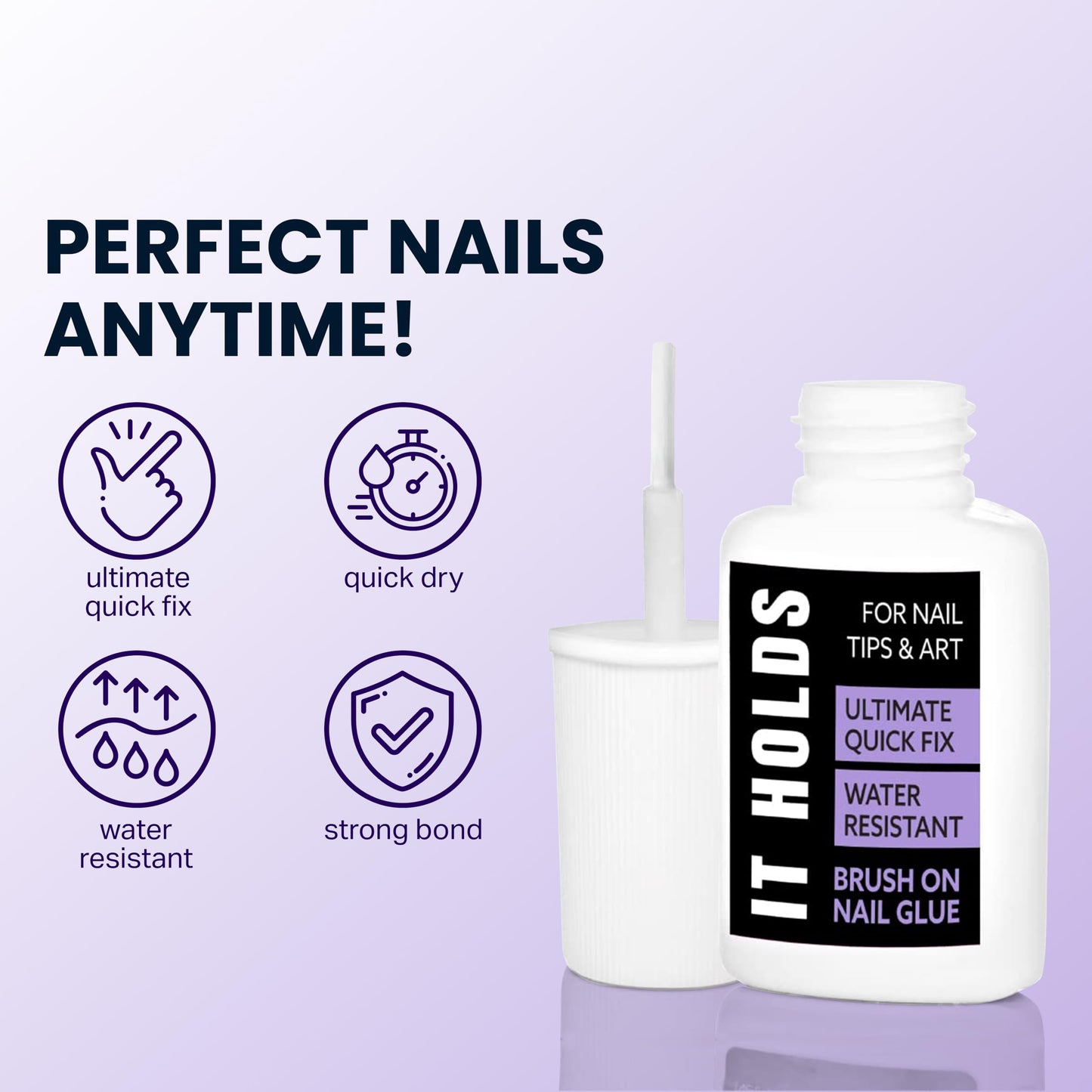 Brush On Nail Glue for Press On Nails, Extra Strong for Acrylic, Waterproof for Fake Nails Long Lasting Nail Glue, Professional for Nail Tips (8ml) Beauty & Personal Care JOMI COMPRESSION