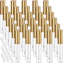 J.B.Y JUST BE YOURSELF 30 Plastic PET Lip Gloss Tubes 10ML Balm Container Clear Stopper Multi Color Lot (Gold) Beauty & Personal Care J.B.Y JUST BE YOURSELF