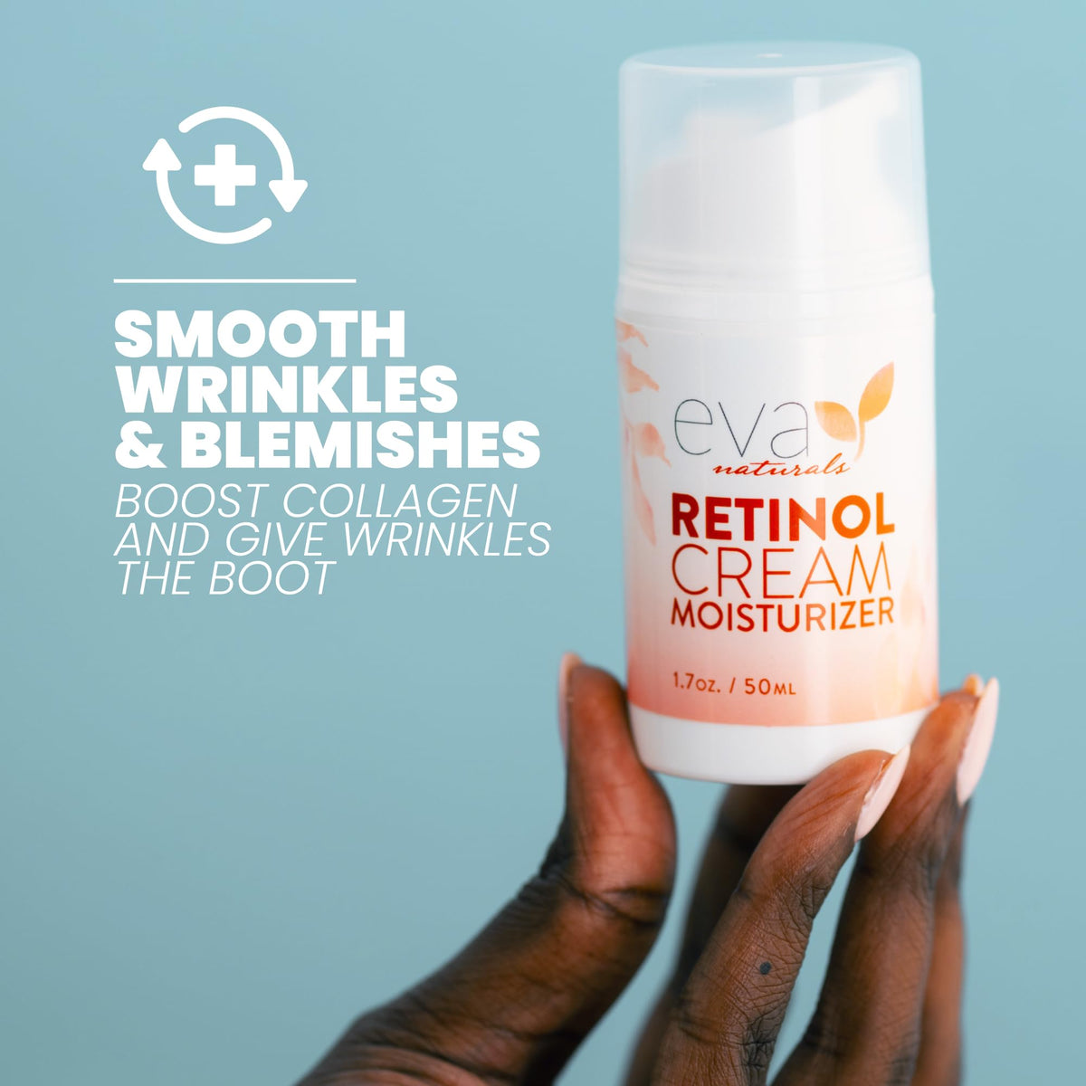 Eva Naturals Anti-Aging Retinol Cream For Face - Anti-wrinkle Retinol-Complex Moisturizer Day & Night Cream w/Hyaluronic Acid & Vitamin E For Women Beauty & Personal Care Eva Naturals