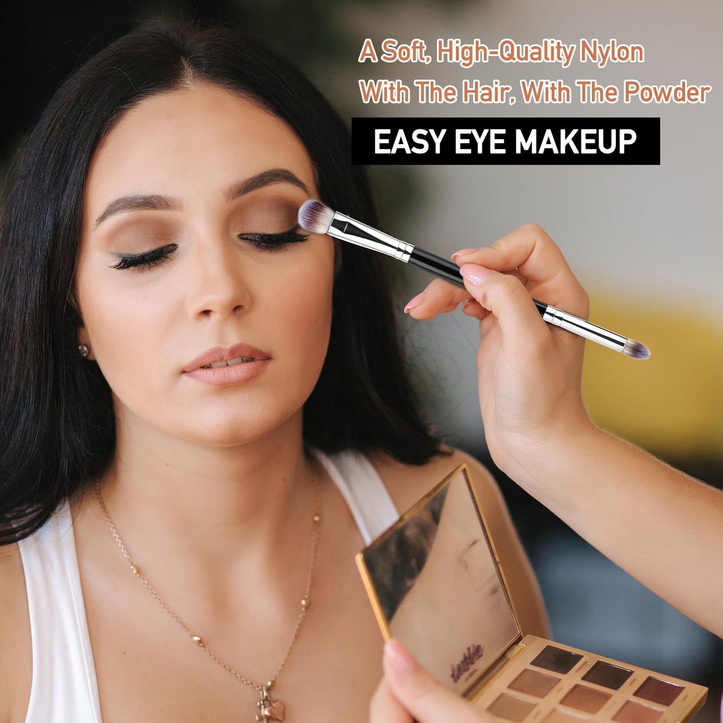 Eyeshadow Brush Eye Makeup Brush Professional Blending Eyeshadow Makeup Brushes for Concealer Eyebrows Eyeliner Soft Hairs Makeup Tool (Black-EB02) Beauty & Personal Care MUIIGOOD