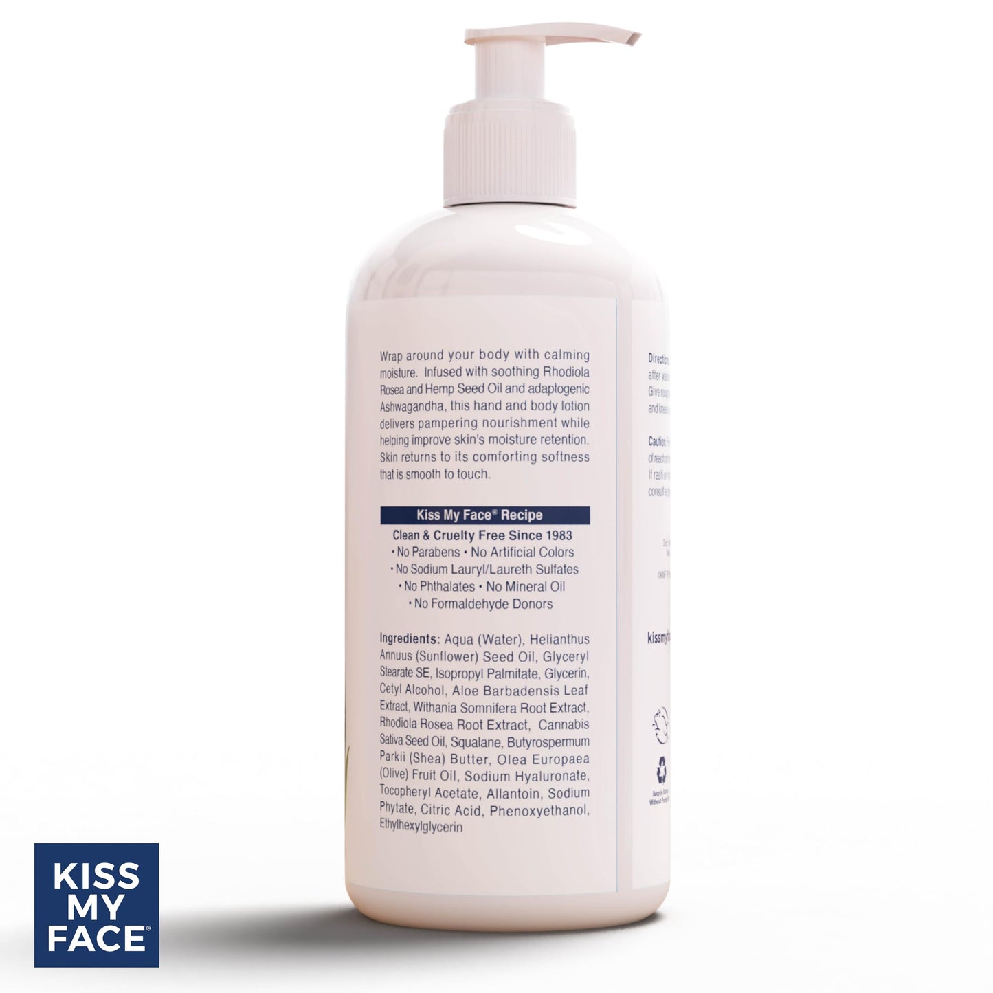 Kiss My Face De-Stress Hand & Body Lotion Fragrance Free - Hypoallergenic, Cruelty-Free, Vegan Lotion for Dry Skin - 16 oz Bottle with Pump (Fragrance Beauty & Personal Care Kiss My Face