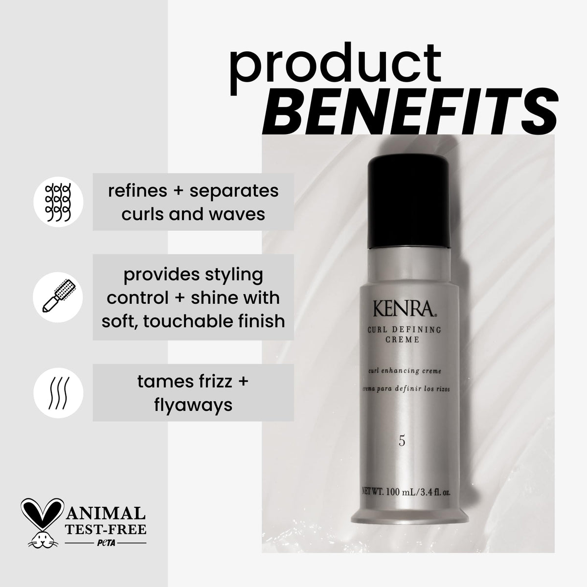 Kenra Professional Curl Defining Crème 5 | Texture Enhancing Styler | Tames Frizz & Flyaways | Refines and Seperates Curls & Waves | Helps Resist Beauty & Personal Care Kenra