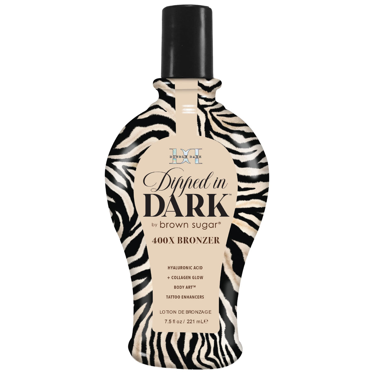 Brown Sugar Double Dark Dipped in Dark 400X Bronzer Lotion, 7.5 Fl Oz