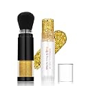 Holographic Mermaid Glitter Makeup Kit: 2-in-1 Body & Face Stick & Loose Powder with Built-in Brush for Festival, Rave, Concert, Carnival | Shimmery Beauty & Personal Care FindinBeauty