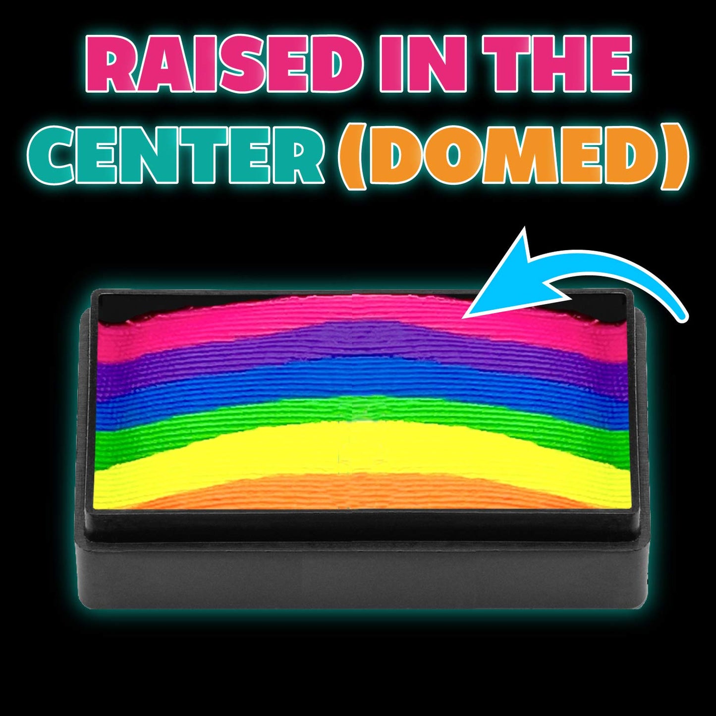 Kraze FX Dome Stroke - Royal Sunset (25 gm), Water Activated, Professional UV Glow Blacklight Reactive Face and Body Painting Rainbow Cakes Beauty & Personal Care Kraze FX