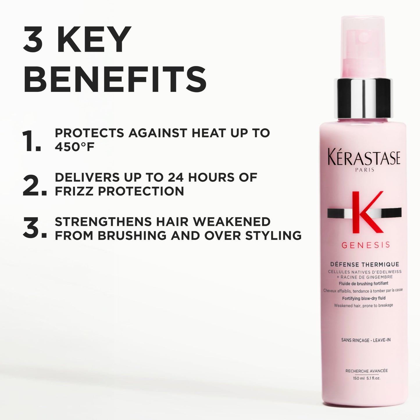 Kerastase Genesis Thermique Blow Dry Primer, Heat Protectant for Weak or Damaged Hair, Anti-Breakage, Detangles and Hydrates, Strengthens & Reduces Beauty and Personal Care KÉRASTASE
