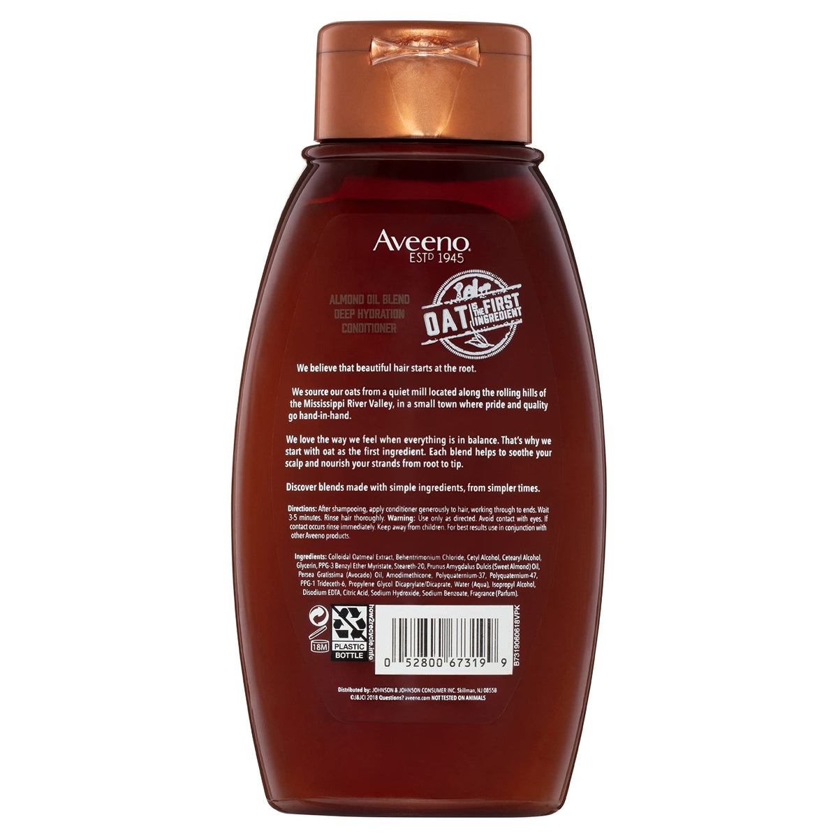 Almond Oil Blend Sulfate-Free Conditioner with Avocado Oil for Intense Hydration, Deep Moisturizing Conditioner for Thick, Curly, Frizzy or Coarse