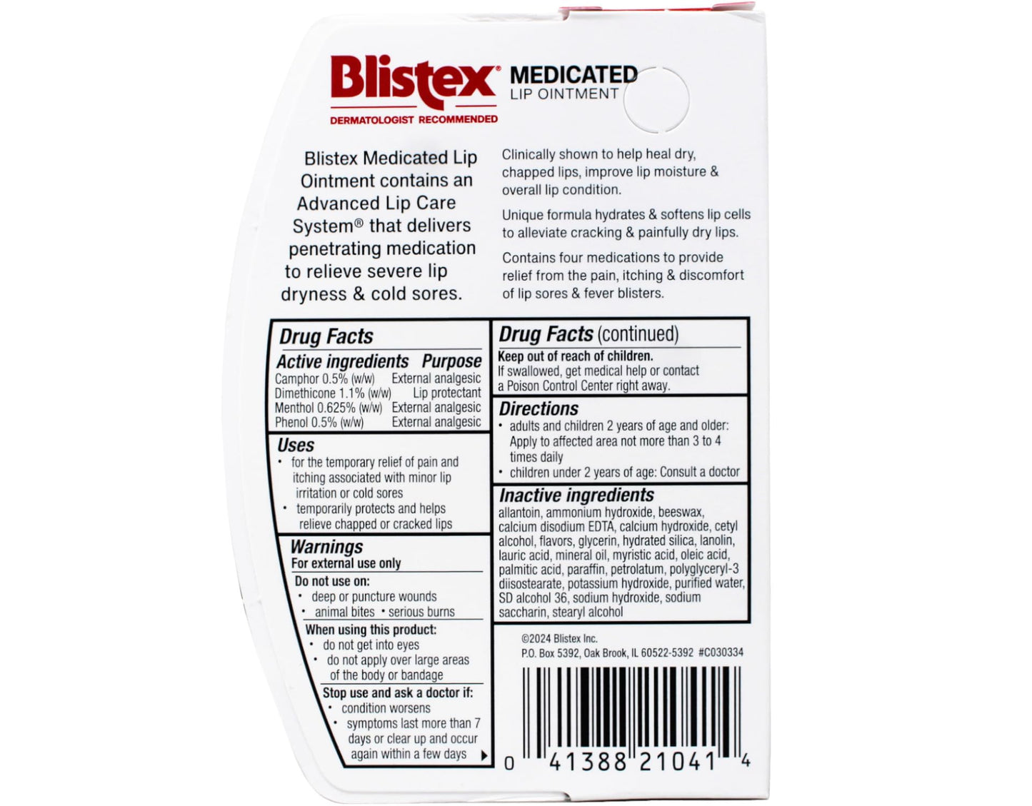 Blistex Lip Medicated Ointment, 0.35 oz (Bundle of 10) Beauty and Personal Care Blistex