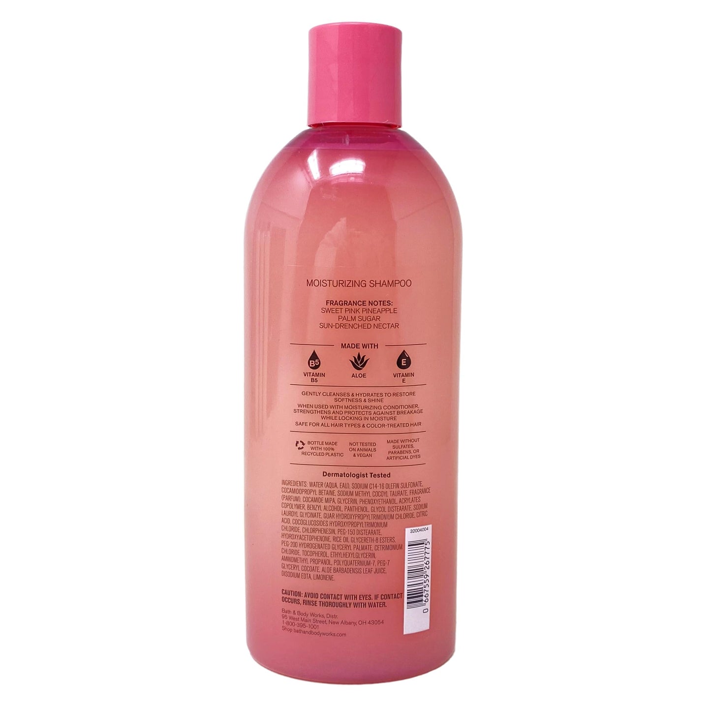 Bath & Body Works Costa Rica Pink Pineapple Sunrise 2 Piece Moisturizing Shampoo Set with a Marbela Natural Oats Sample Soap Beauty & Personal Care Bath & Body Works