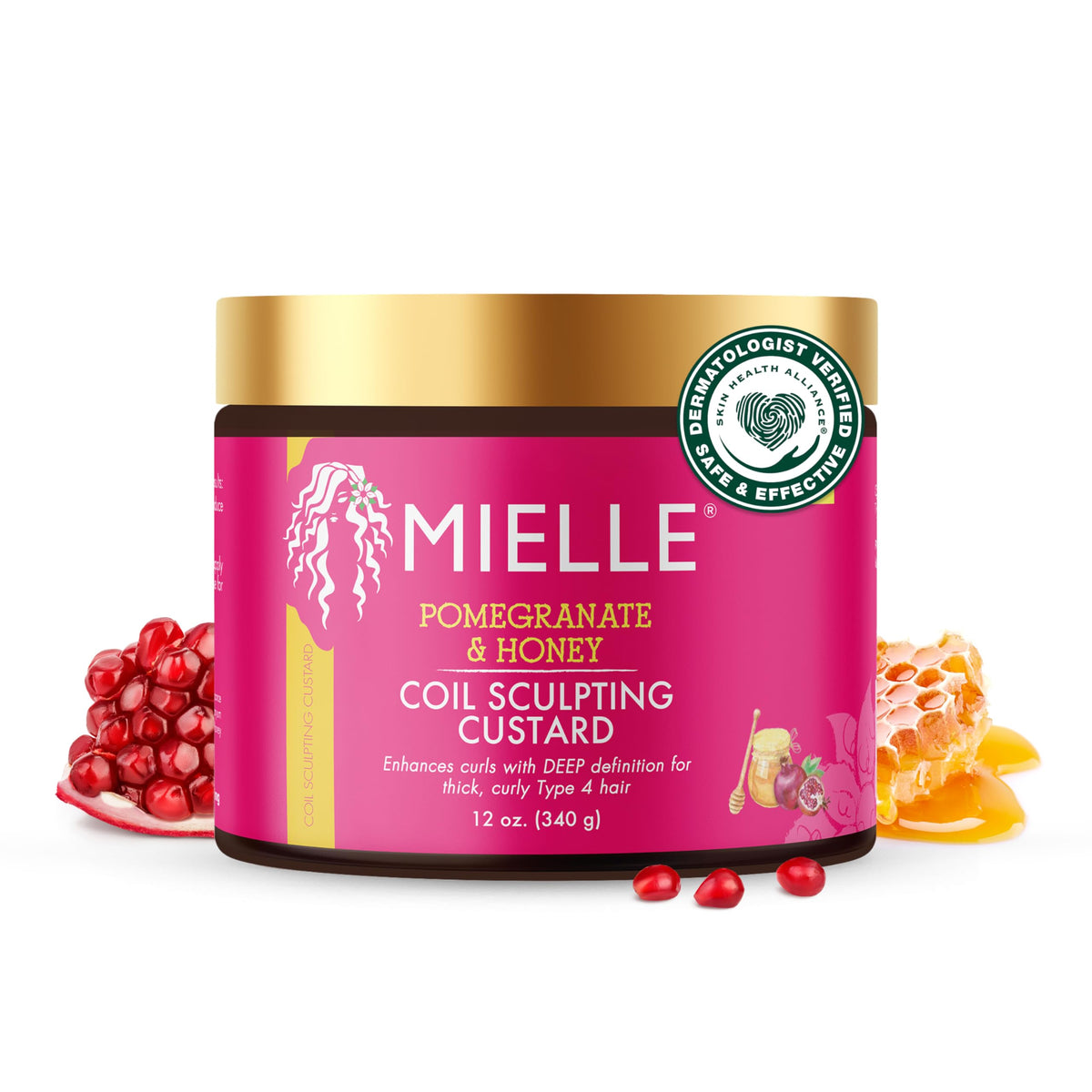 Mielle Organics Pomegranate & Honey Curl Cream - Coil & Curl Defining Hair Cream for Type 4 Hair - Hydrates, Controls Frizz, Conditions & Adds Shine Beauty & Personal Care Mielle Organics
